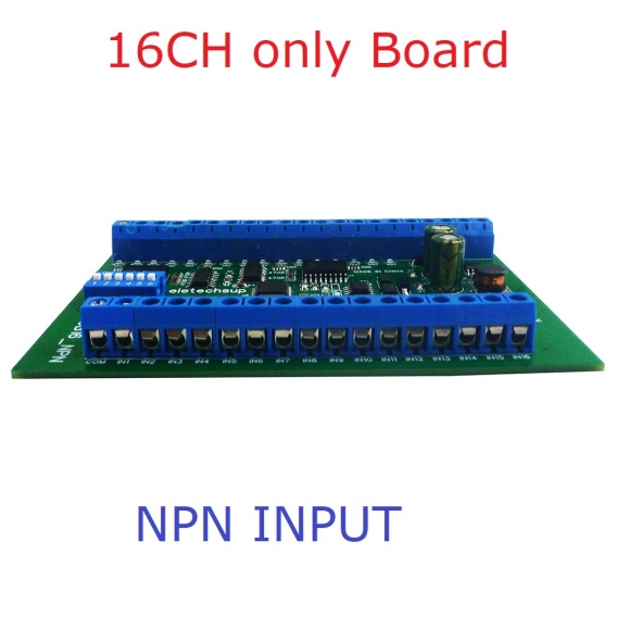 23IOB16 16 CH NPN Multifunction RS485 Remote IO Module PLC DI-DO expansion Board DIN Rail Box Standard MODBUS RTU Protocol