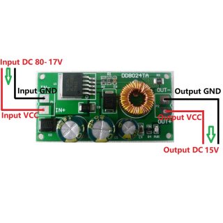 DD8024TA High-Voltage EBike DC-DC Converter Buck Step-Down Regulator Module 80V 72V 64V 60V 48V 36V 24V to 15V