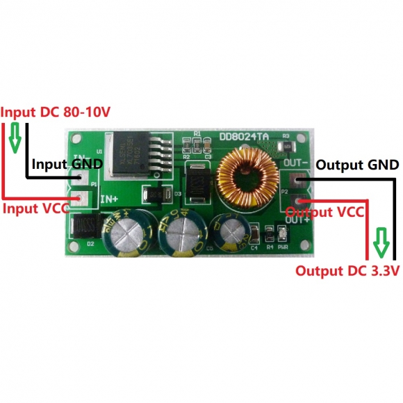 DD8024TA High-Voltage EBike DC-DC Converter Buck Step-Down Regulator Module 80V 72V 64V 60V 48V 36V 24V to 3.3V