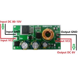 DD8024TA High-Voltage EBike DC-DC Converter Buck Step-Down Regulator Module 80V 72V 64V 60V 48V 36V 24V to 6V