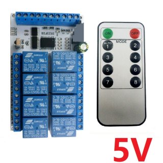 IR23F08 TB441 8CH DC 5V Multi-function IR infrared Control Delay Relay Module Flip-Flop Latch Bistable Self-locking Interlock Latch