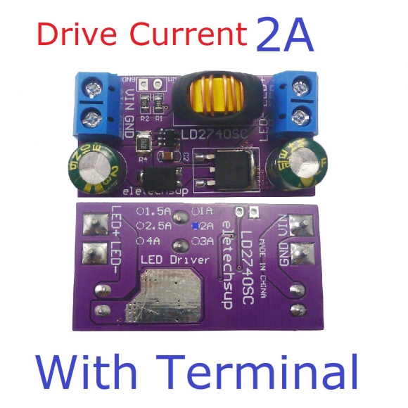 LD2740SC 2A High-Power Constant-Current Step-Down LED Driver Board DC 4-27V for Automotive RCL DRL Fog Lights