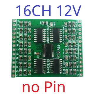 N4CIE16 12V 16CH Current Voltage Analog Collector 20MA 30V ADC RS485 Bus Core Board for Arduino Pi PICO ESP32 ESP8266 WIFI Nodemcu