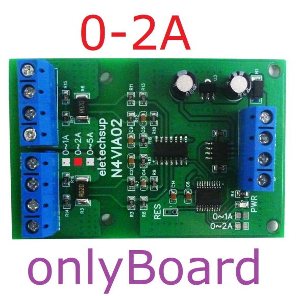 N4VIA02 2A Multifunctional RS485 Ammeter & Voltmeter 0-30V Voltage & 0-5A Current Measurement Module Modbus RTU