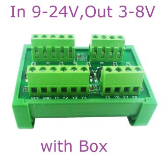 OP31C08 NPN In 12V Out 5V NPN to NPN 8ch PLC Digital Switch IO Isolation Protection Board 3.3V 5V 12V 24V Logic Level Converter NPN PNP Wet Contact