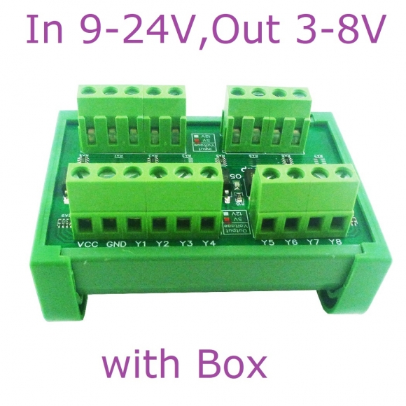 OP31C08 In 9-24V Out 3-8V PNP to PNP 8ch PLC Digital Switch IO Isolation Protection Board 3.3V 5V 12V 24V Logic Level Converter NPN PNP Wet Contact