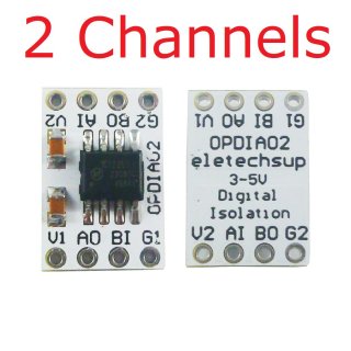 OPDIA02 2 Channels DC 3.3V 5V Digital Isolation Communication Module 150Kbps TTL LvTTL Level Converter for UART SPI IIC RS485 GPIO