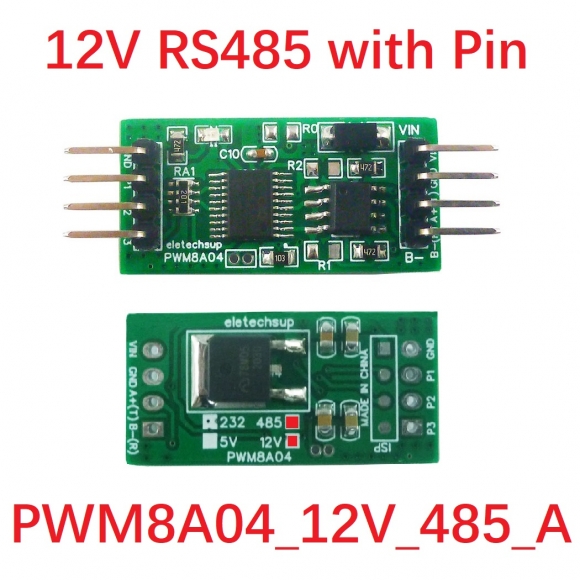 PWM8A04 DC 12V 3CH RS485 1Hz-20kHz Duty Cycle Frequency Adjustable PWM Square Wave Pulse Generator Modbus RTU