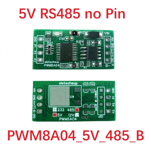 PWM8A04_5V_485_B DC 5V 3CH RS485 1Hz-20kHz Duty Cycle Frequency Adjustable PWM Square Wave Pulse Generator Modbus RTU