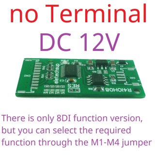 R4IOH08 12V 8DI Multipurpose RS485 Digital Input Output Module mini PLC IO Dilator DC 12V 24V for Arduino