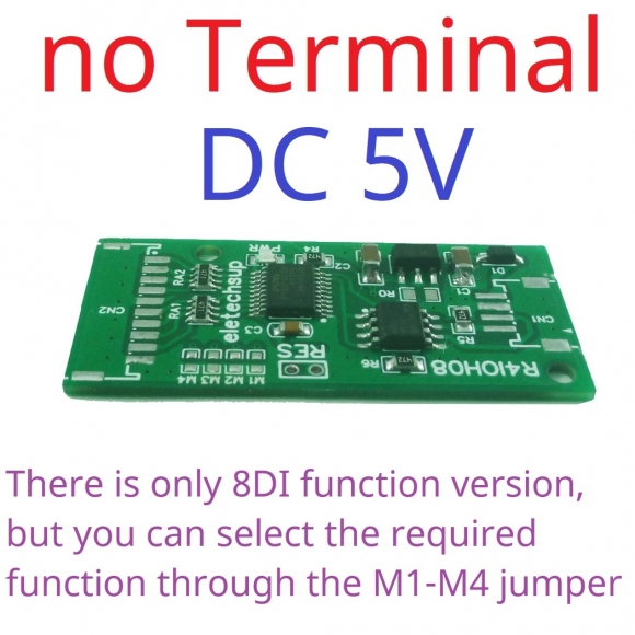 R4IOH08 8DI Multipurpose RS485 Digital Input Output Module mini PLC IO Dilator DC 12V 24V for Arduino